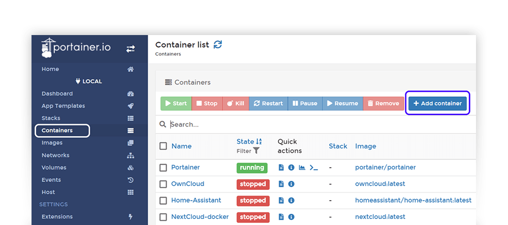 <span class='red_border'>Software
</span><br/>

Portainer C Easy Docker Deployments
  