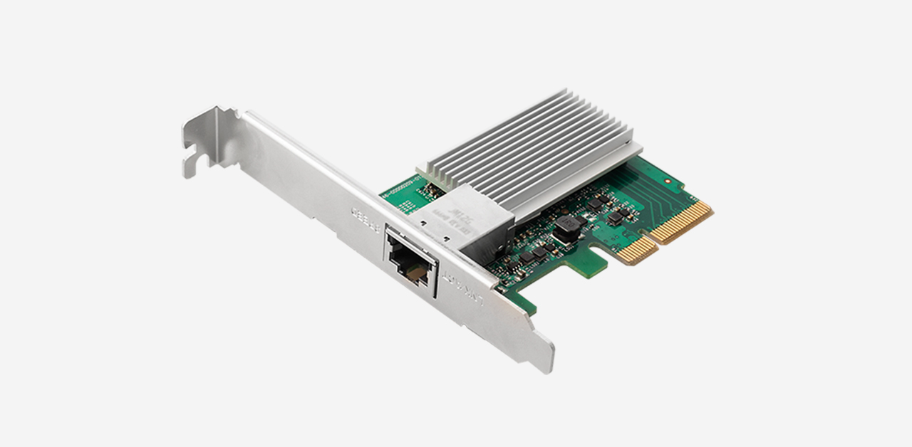 Сетевой адаптер PCI Express 2,5 Гбит/с. Сетевая карта QNAP lan-10g2t-d. 2.5 Gbit Ethernet.